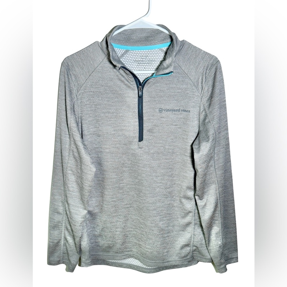 Vineyard Vines Women’s Performance Half Zip Athleisure Pullover Size Small Gray